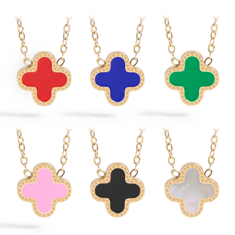 Clover Charm Necklace – 18K PVD Gold 316L Stainless Steel