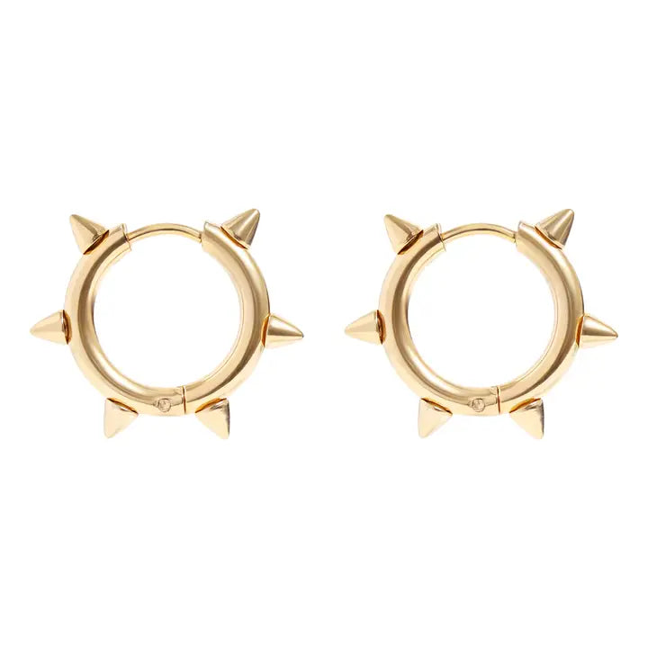 Spiked Earrings – 18K PVD Gold 316L Stainless Steel