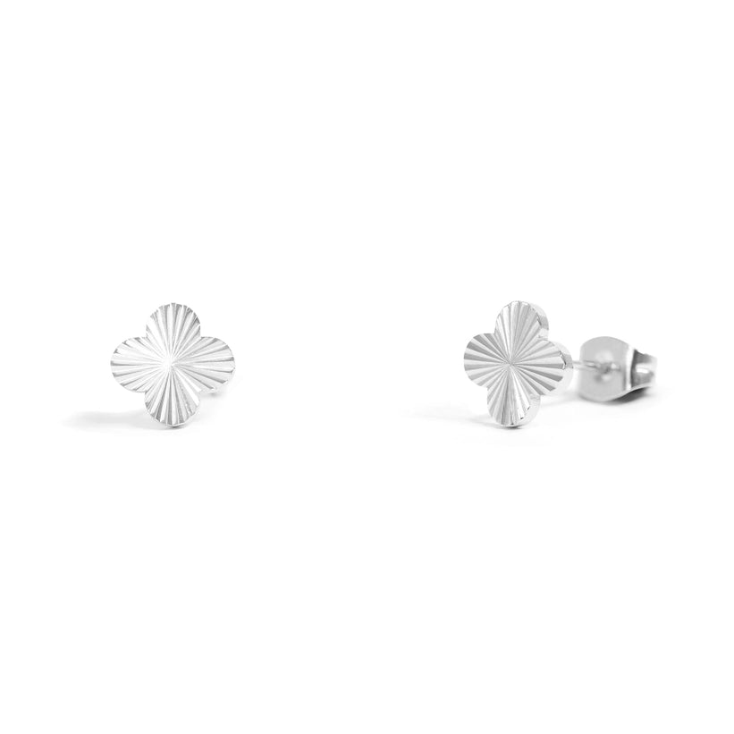 Clovers Stud Earrings – 18K PVD Gold 316L Stainless Steel