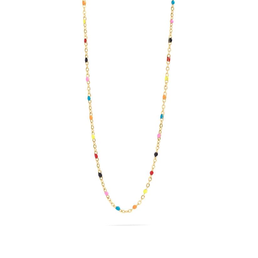 Multi Confetti Chain Necklace – 18K PVD Gold 316L Stainless Steel