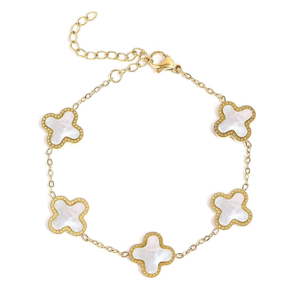 Clover Charm Bracelet – 18K PVD Gold 316L Stainless Steel