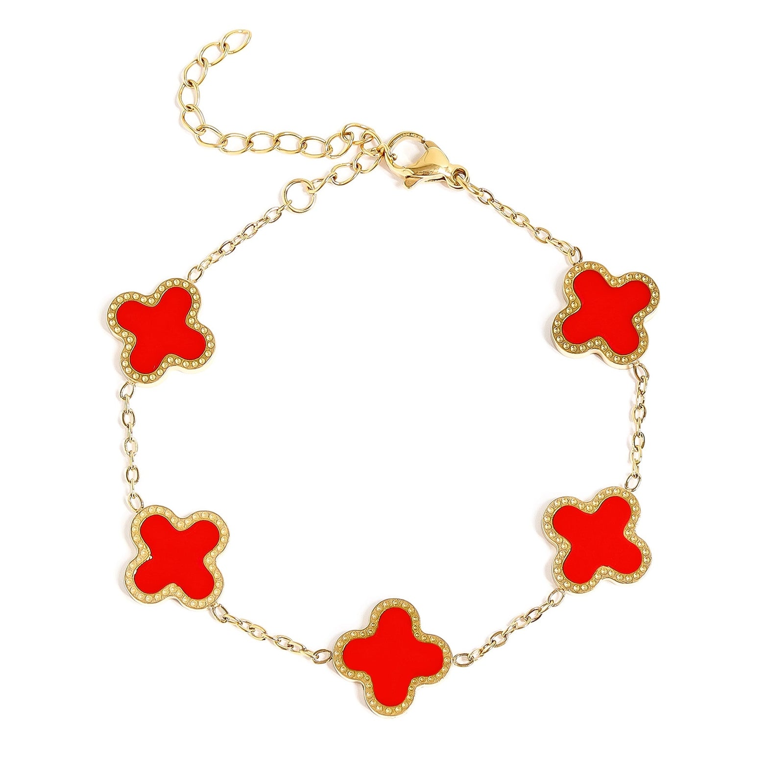 Clover Charm Bracelet – 18K PVD Gold 316L Stainless Steel