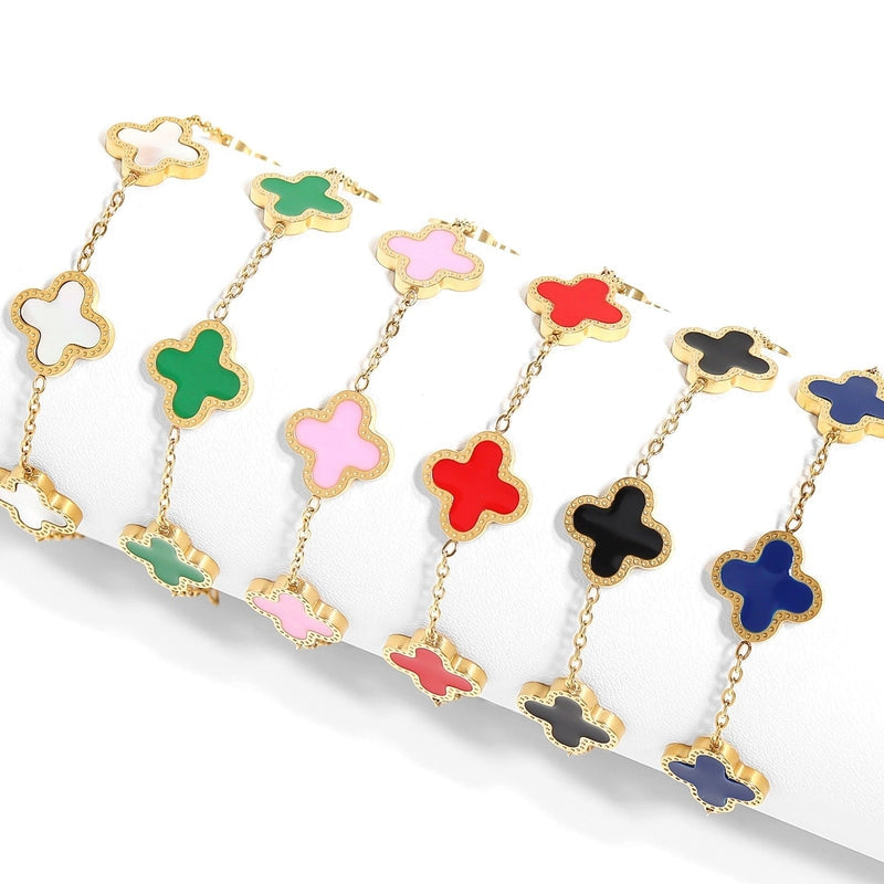 Clover Charm Bracelet – 18K PVD Gold 316L Stainless Steel