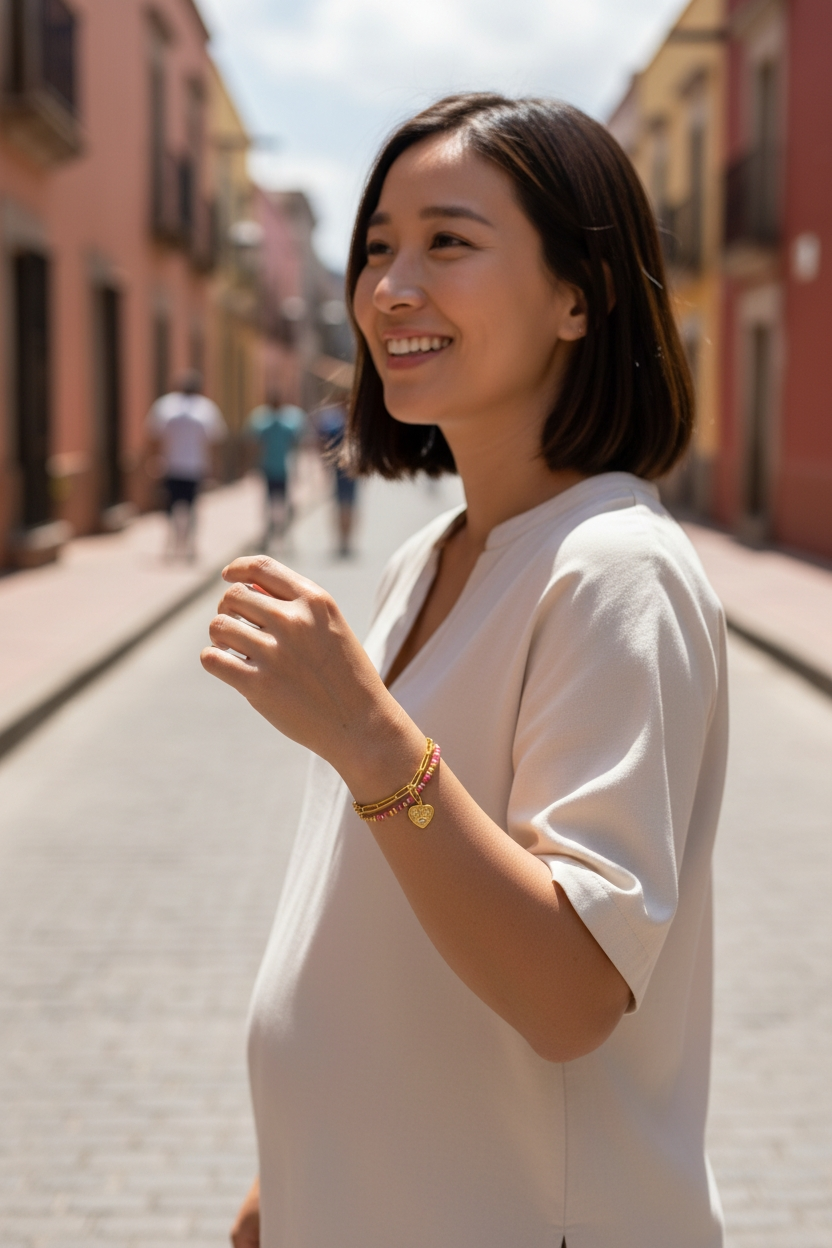 Evil Eye Heart Layered Bracelet – 18K PVD Gold over Stainless Steel