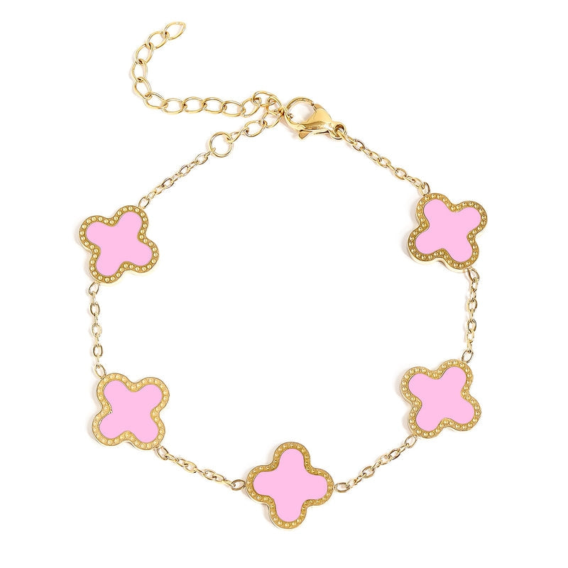 Clover Charm Bracelet – 18K PVD Gold 316L Stainless Steel